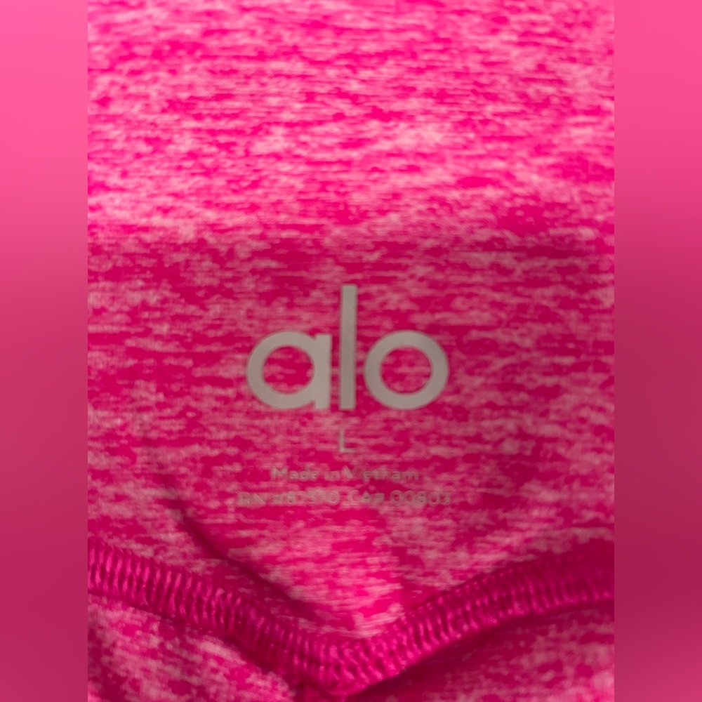 ALO Alosoft Pink Heathered Women's Leggings - Picture 6 of 9